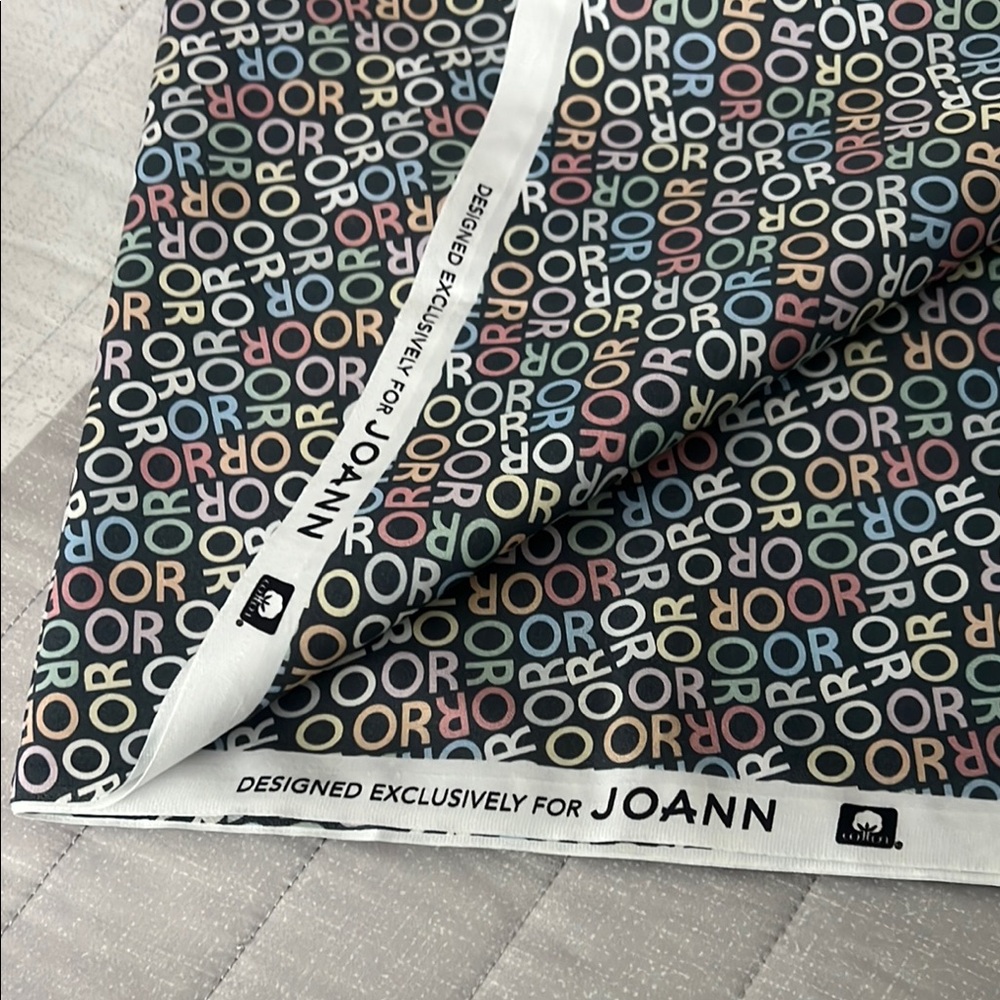 New 2- yards fabric (JOANN) which alphabet design